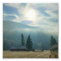6”x6" Photo Print || Sun & Fog 