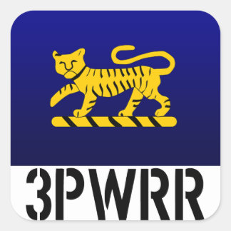 6 x 3PWRR Tiger Stickers