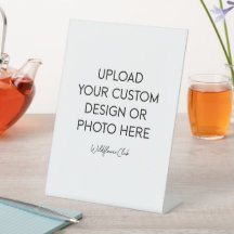 6" X 8" Plastic Pedestal Stand Sign