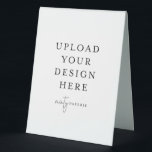 6" x 8" Plastic Table Tent Sign<br><div class="desc">Customise your design in Templett. After you are done editing,  download your file in a JPG format (don't forget to turn on the bleed option). Upload your design here by clicking on the blue "Personalise" button.</div>