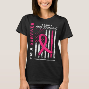 6 year breast cancer survivor shirts american flag