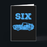 6 Year Old 6th Birthday Boy Muscle Car Card<br><div class="desc">The 6th Birthday 6 Year Old Boy Gift Muscle Car! For son,  nephew,  grandchild and kids! A 6th birthday shirt,  6th birthday gift,  6 year old,  6th bday gift or car birthday party!</div>