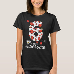 6 Year Old Awesome 2016 6th Birthday Girl Family L T-Shirt