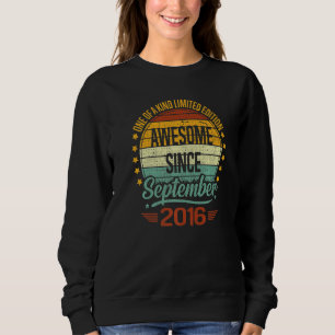 6 Year Old Awesome Since September 2016 6th Birth Sweatshirt