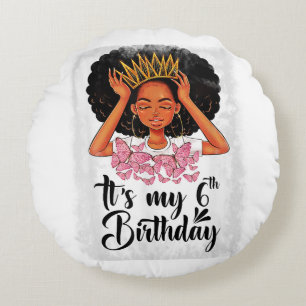 6 Year Old Birthday Gift for Girls Teenager Round Cushion