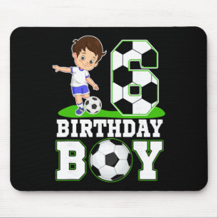 6 Year Old Birthday Soccer 6th Birthday Boy  Mouse Pad