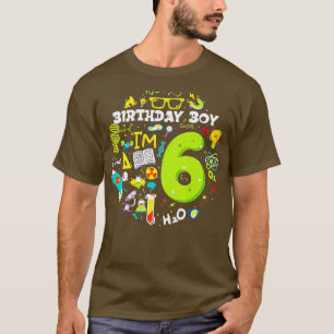 6 Year Old Boy Scientist 6th Birthday Boy Science  T-Shirt