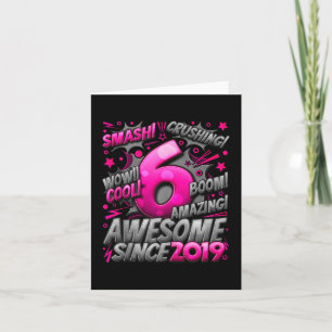 6 Year Old Gifts For Girls 6th Birthday Girl 6 Yea Card