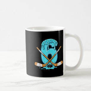6 Year Old Hockey Ice Cream Drip Youth 6th Birthda Coffee Mug