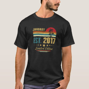 6 Year Old January 2017  6th Birthday T-Shirt