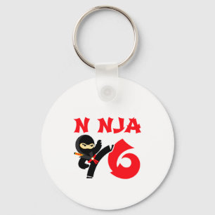 6 Year Old Karate Ninja Party Kids 6th Birthday T Key Ring