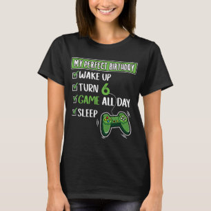 6 Year Old Player 6th Birthday Perfect Gaming Boy T-Shirt