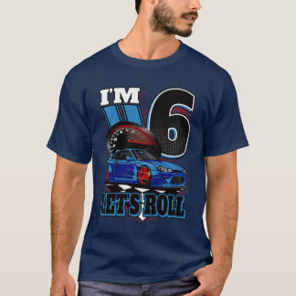 6 Year Old Race Birthday Shirt 6th Birthday Racing
