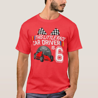 6 Year Old Race Birthday Shirt 6th Racing Party Gi