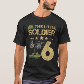 6 Year Old Soldier Birthday Boy 6th Birthday Kids T-Shirt