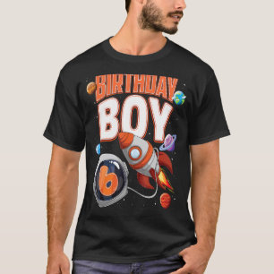 6 Year Old Spaceship Boy 6th Birthday Space Shuttl T-Shirt