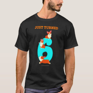 6 Year Old Turned Six Corgi T-Shirt