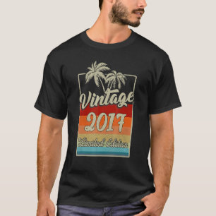 6 Year Old Vintage 2017 6th Birthday Retro T-Shirt