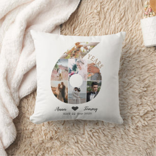 6 Year Wedding Anniversary Cushion