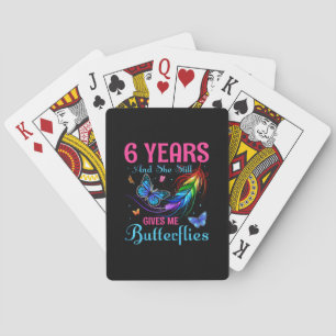6 Years And She Still Gives Me Butterflies Playing Cards