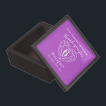 6 years of love purple amethyst custom thank you gift box<br><div class="desc">Simple outline heart stone effect line art graphic 6th amethyst Wedding Anniversary gift box. Customise with your own choice of name and relationship. Currently reads to my wonderful wife Thank you for 6 years of love. Ideal for an 6th anniversary amethyst gemstone jewellery gift. 6 years of marriage is traditionally...</div>