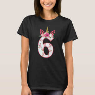 6 Years Old Bday Princess 6th Birthday Girls Unico T-Shirt