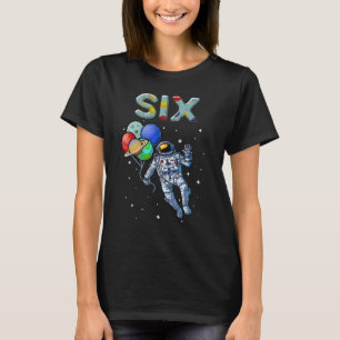 6 Years Old Birthday Boy Astronaut 6th Birthday T-Shirt