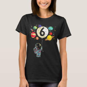 6 years old birthday boy astronaut 6th birthday T-Shirt