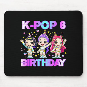 6 years old birthday k pop kids 6th birthday girls mouse pad
