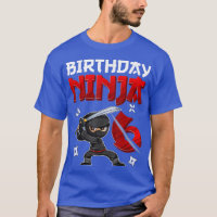 6 Years Old Boy Birthday Tee, Birthday Ninja Boy