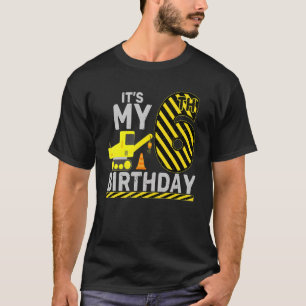 6 Years Old Boy It's My 6th Birthday Construction T-Shirt