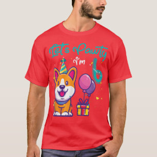 6 Years Old Corgi Dog Lover 6th Birthday Let's Par T-Shirt