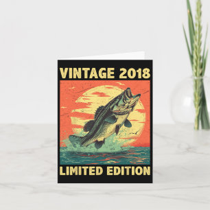 6 Years Old Gift 2018 Fishing Fisherman Fish 6th B Card