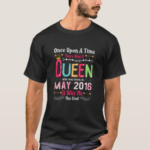 6 Years Old Girls 6th Birthday Queen May 2016 T-Shirt