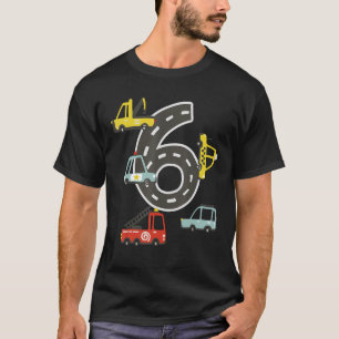 6 Years Old Transportation Birthday Car Train Plan T-Shirt