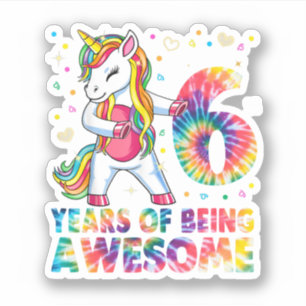 6 Years Old Unicorn Flossing 6th Birthday Girl Uni