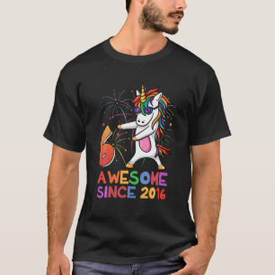 6 Years Old Unicorn Flossing 6Th Birthday Girl Uni T-Shirt