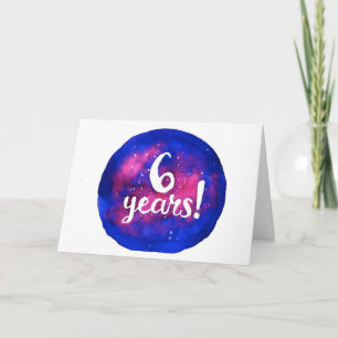 6 Years Sobriety Birthday / Anniversary Card