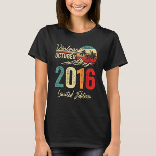 6 Yr Old Vintage October 2016 6th Birthday T-Shirt