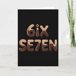 6ix Se7en Funny 67 Six Seven Meme Coffee Espresso Card