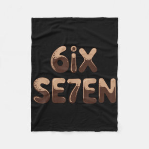 6ix Se7en Funny 67 Six Seven Meme Coffee Espresso  Fleece Blanket