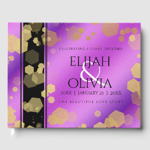 6th 33rd 47th 48th Amethyst Wedding Anniversary Guest Book