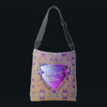 6th Amethyst Rose Wedding Anniversary   Crossbody Bag<br><div class="desc">I just adore these colours and wanted to see a collection for every room of the house,  and handbag accessories to boot! And for your 6th wedding anniversary!!!You can also find this design for the bedroom and the bath at my Zazzle shop!</div>