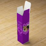 6th Amethyst wedding anniversary heart photo box<br><div class="desc">Sixth purple amethyst wedding anniversary gifting wine or spirits box. Beautiful amethysts in hearts on purple with photo stone effect template Amethyst Wedding Anniversary wine box packaging. Customise with your own name and event details and photo. The 6th Anniversary year is traditionally associated with amethyst. Currently reads Congratulations Melanie &...</div>