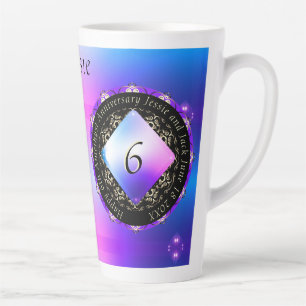 6th Amethyst Wedding Anniversary Latte Mug