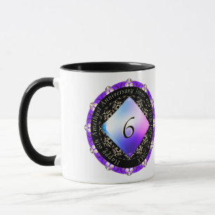 6th Amethyst Wedding Anniversary   Mug