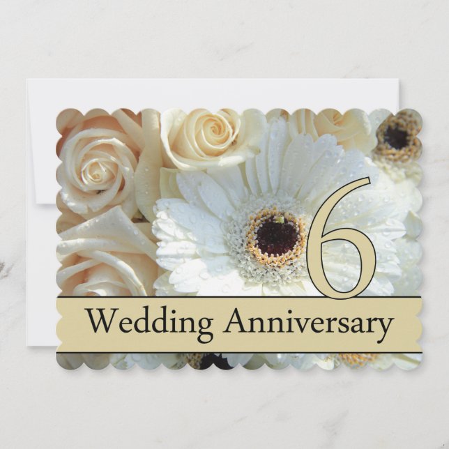 6th anniversary rose invitation (Front)