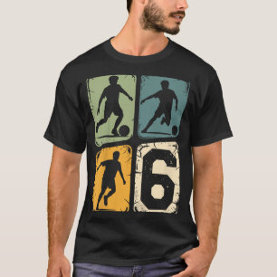 6th Birthday 6 Soccer Player Boy Girls Soccer Ball T-Shirt