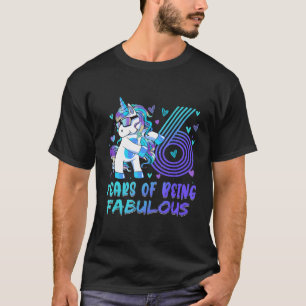 6th Birthday 6 Year Old Girl Flossing Princess Uni T-Shirt
