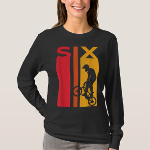 6th Birthday 6 Years Old Kids Bmx Bike Lover B-day T-Shirt